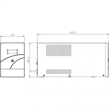 Hikvision DS-UPS3000-R(O-STD)/EU 3000 VA 2400 W online dubbelconversie-UPS (2U rackmount)