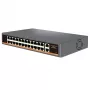 HISMART 24-poorts PoE+ netwerkswitch met 2 Gigabit-uplinkpoorten, 300W budget, rack-monteerbaar