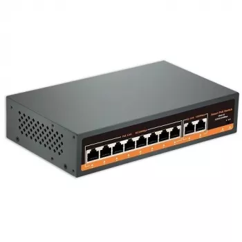 HISMART PoE-switch 100Mbps 8 poorten + 2G uplink