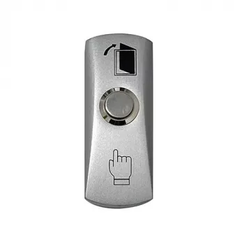 HISMART TV993871 deurbelknop, zinklegering, NO/COM, opbouwmontage, zilver