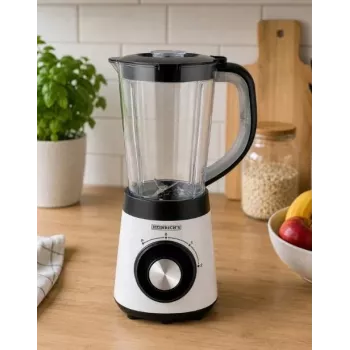 HNC standmixer HPM 8164 HEINRICH'S 2000W hoogvermogen standmixer met 2L Tritan-kan, 6 RVS-messen, traploze snelheid, pulse, ice crush, zwart/zilver