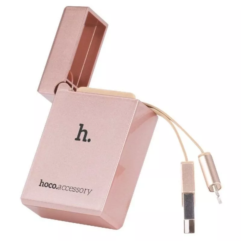 Hoco Apple Lighter UPL17 Rose Gold Lightning naar USB-A kabel 1m