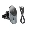Hoco CA91 Magic magnetische draadloze snellaadhouder voor auto, 15W, grijs