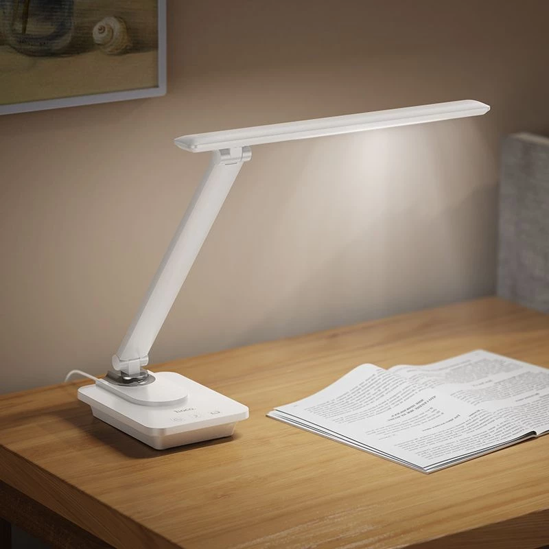 Hoco HX12 opvouwbare bureaulamp voor oogbescherming wit