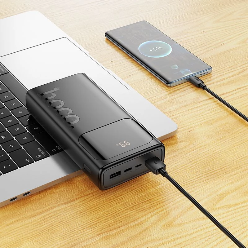 Hoco J144A Hymn powerbank 30000mAh zwart