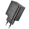 Hoco N51 Scenery PD65W (2C1A) GaN oplader EU-stekker zwart