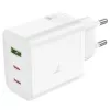 Hoco N51 Scenery PD65W (2C1A) GaN-oplader EU-stekker wit