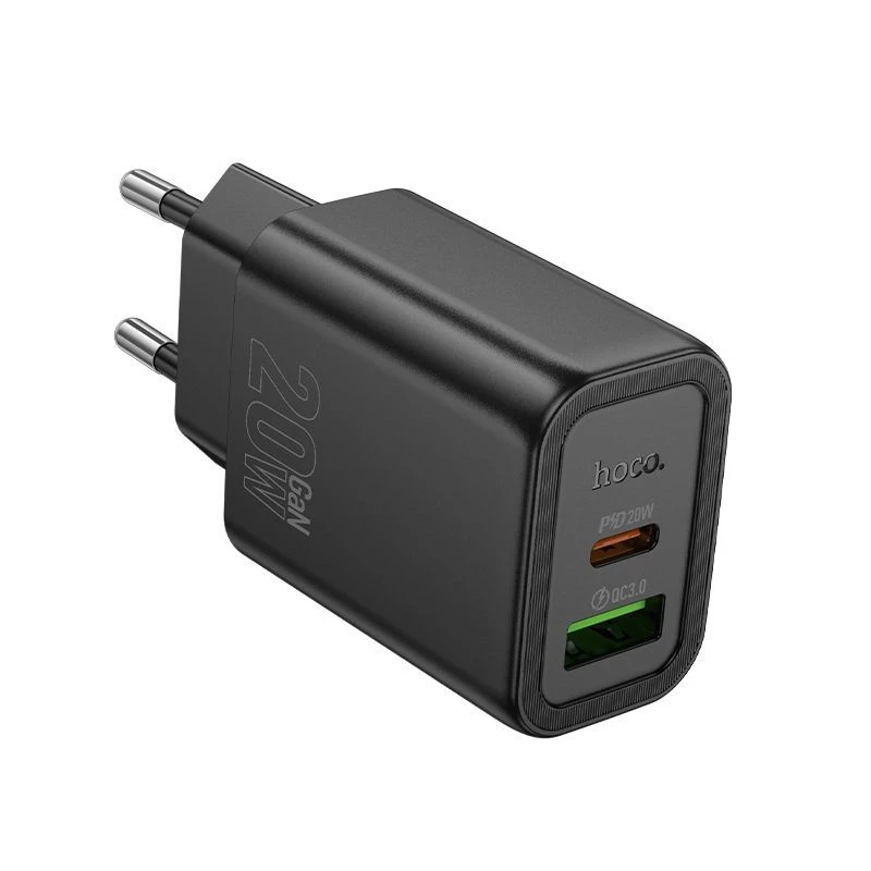 Hoco N61 Gentle PD20W+QC3.0 oplader (EU) zwart