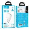 Hoco N61 Gentle PD20W+QC3.0 Oplader (EU) Wit