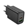 Hoco N63 Gentle PD30W+QC3.0 oplader (EU) zwart