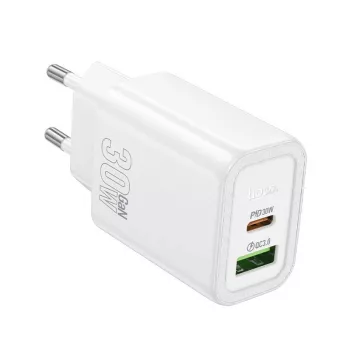 Hoco N63 Gentle PD30W+QC3.0 oplader (EU) wit