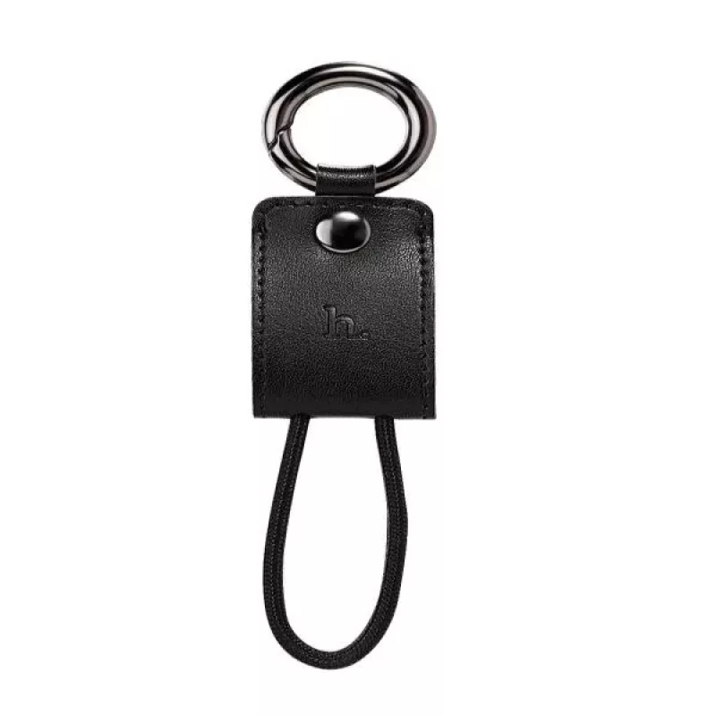 Hoco UPL19 sleutelhanger-oplaadkabel voor Apple iPhone, Lightning, zwart, 0,15 m