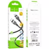 Hoco X109 Energy 60W Siliconen oplaad- en datakabel USB-C naar USB-C 1m zwart