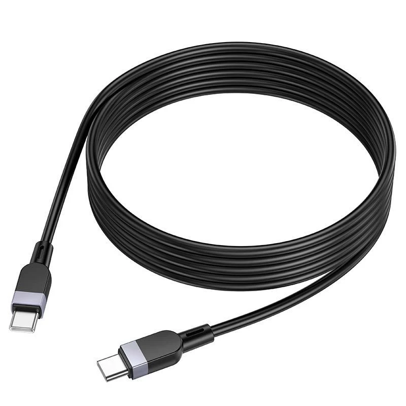 Hoco X109 Energy 60W siliconen oplaad- en datakabel USB-C naar USB-C 3m zwart