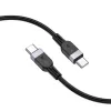 Hoco X109 Energy 60W siliconen oplaad- en datakabel USB-C naar USB-C 3m zwart