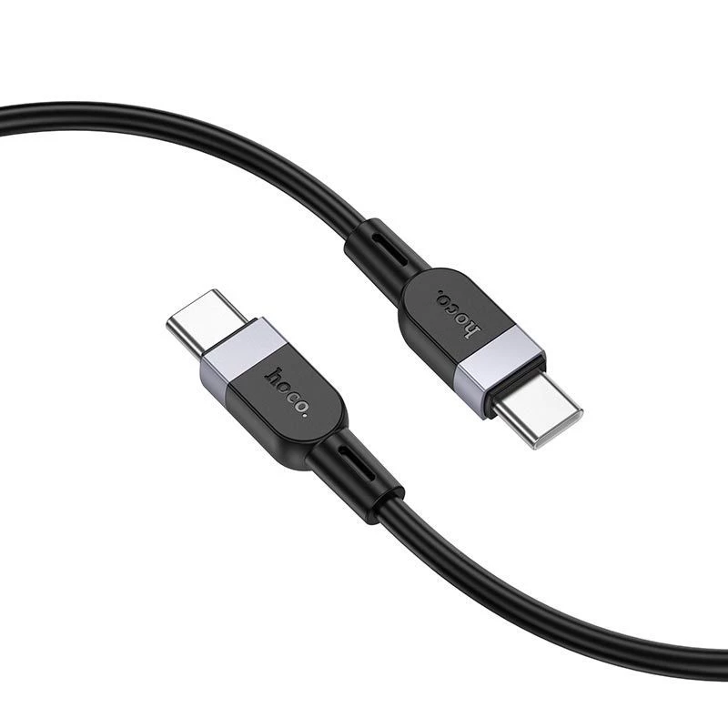 Hoco X109 Energy 60W siliconen oplaad- en datakabel USB-C naar USB-C 3m zwart