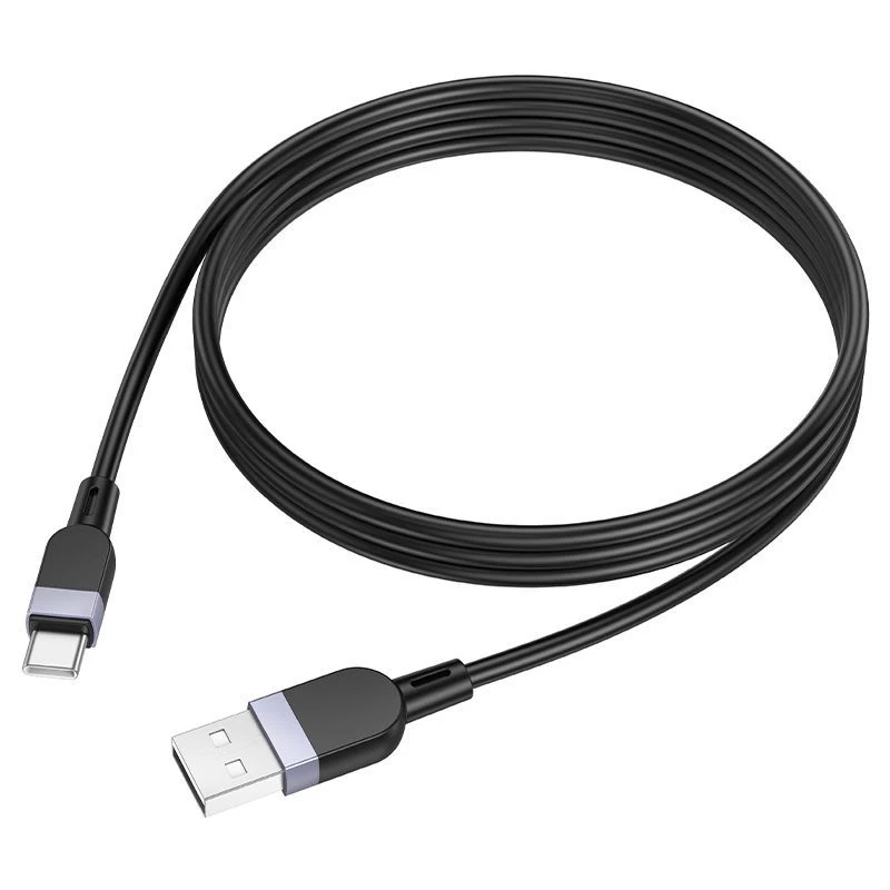 Hoco X109 Energy Siliconen Oplaad- en Datakabel USB-A naar USB-C 1m Zwart