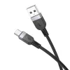 Hoco X109 Energy Siliconen Oplaad- en Datakabel USB-A naar USB-C 1m Zwart