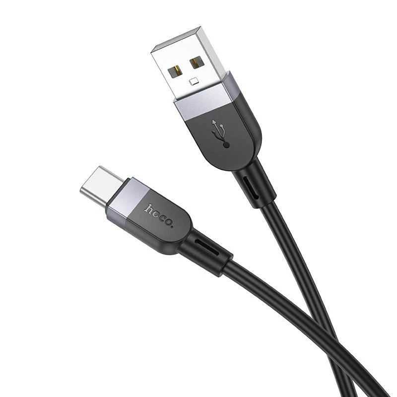 Hoco X109 Energy Siliconen Oplaad- en Datakabel USB-A naar USB-C 1m Zwart