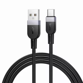 Hoco X109 Energy Siliconen Oplaad- en Datakabel USB-A naar USB-C 1m Zwart