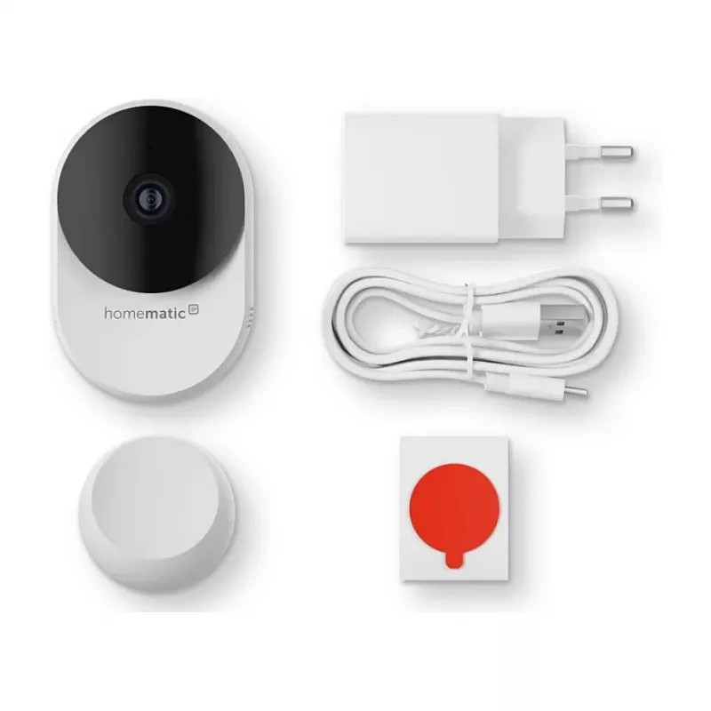 Homematic IP Indoor Camera basic (HmIP-CI-B) – 3 MP Wi-Fi beveiligingscamera, wit/zwart