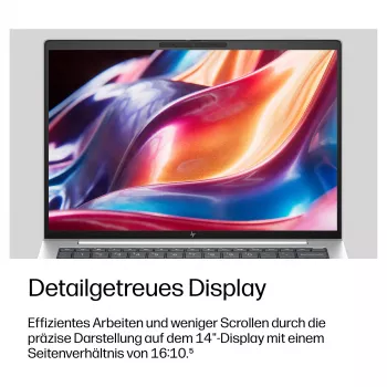 HP EliteBook 8 G2i 14 inch Intel Core Ultra 7 355 32GB RAM 1TB SSD Windows 11 Pro zakelijke notebook (zilver, Duits toetsenbord)