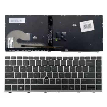 HP EliteBook 840 G5 / 846 G5 / 745 G5 vervangend toetsenbord - zilver, verlicht, US-Engelse layout
