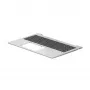 HP ProBook 450/455 G8/G9 top cover assembly met Belgisch toetsenbord, verlicht, zilveren palmsteun, discrete grafische kaart