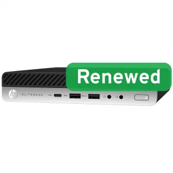 HP Renewed EliteDesk 800 G4 mini-pc, Intel Core i5-8500T, 8GB RAM, 256GB SSD, Windows 11 Pro