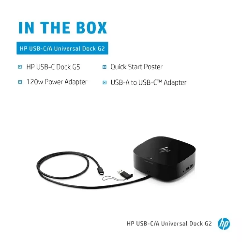 HP USB-C Dock G5 (5TW10AA) dockingstation, zwart