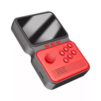 HQ M3 16-Bit draagbare retro-spelconsole met 900 spellen, 3 inch HD-LCD, TV-RCA-kabel, Rood