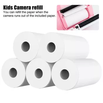 HQ zelfklevende thermopapierstickers, 5 rollen, 57mm x 25mm voor kinder-instantcamera