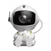 HQ zittende astronaut sterrenhemel- & nevelprojector met 360° draaibare kop en afstandsbediening wit
