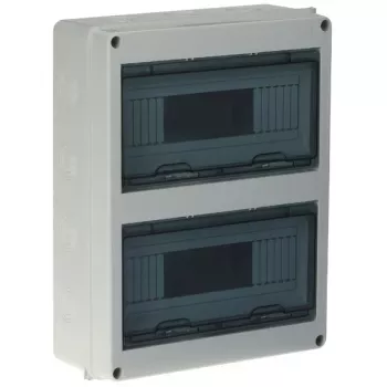 HT-24 opbouw-verdeelkast, hermetisch, 24 modules, IP65, grijs