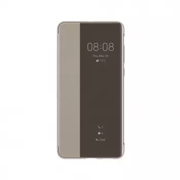 Huawei P40 Smart View flip cover hoesje khaki