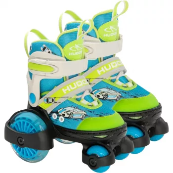 HUDORA My First Quad LED rolschaatsen maat 30-33 groen/blauw