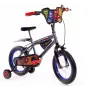 Huffy Avengers 14 inch Kinderfiets - Stalen frame, zijwieltjes, Rood/Blauw/Zwart