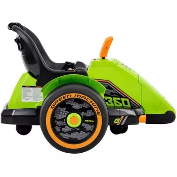 Huffy Green Machine 360 elektrisch voertuig voor kinderen - 6V, 360° drift, groen/zwart, leeftijd 3-7