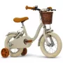 Huffy Vintage 12-inch kinderfiets, grijs met mand en zijwieltjes