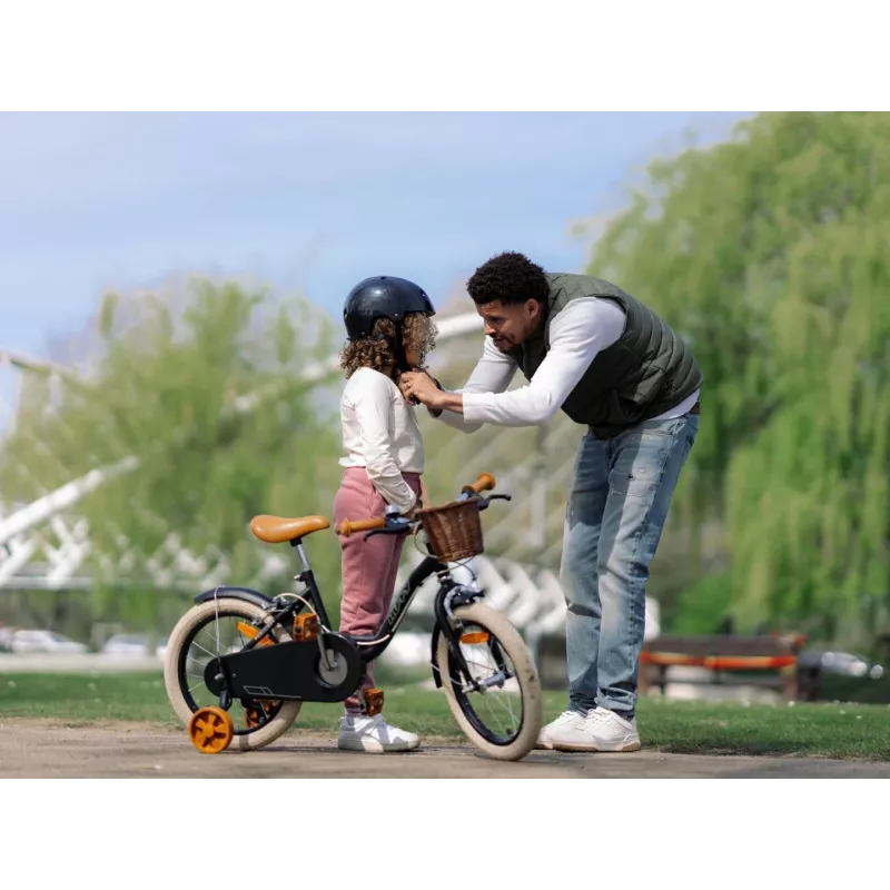 Huffy Vintage 16 kinderfiets – glanzend zwart (21255W)