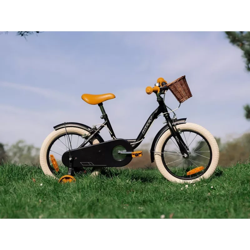 Huffy Vintage 16 kinderfiets – glanzend zwart (21255W)