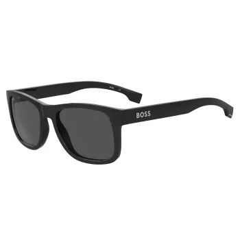 HUGO BOSS BLACK BOSS1568S807 rechthoekige zonnebril, zwart/grijs, 55/18/145 mm