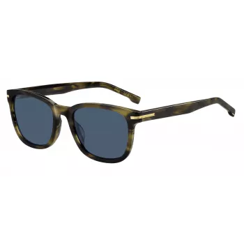 HUGO BOSS BLACK BOSS1722GS517 Rechthoekige zonnebril Zwart montuur Grijze glazen 54mm