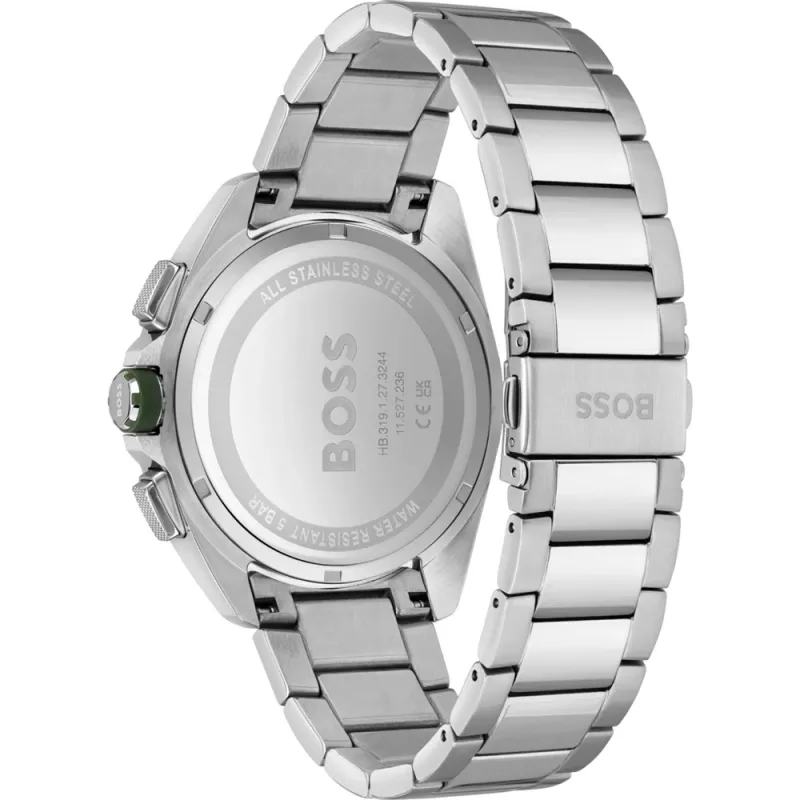 HUGO BOSS herenhorloge 1513951 44mm edelstaal blauwe wijzerplaat chronograaf