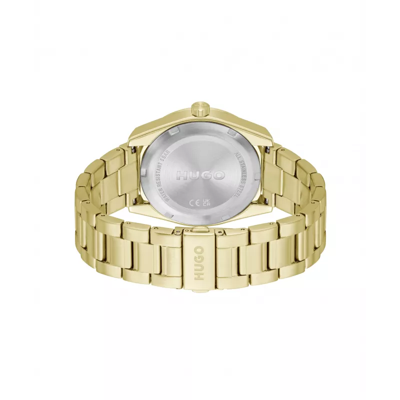 HUGO MAN 1530354 42mm Quartz-chronograaf horloge Zwart siliconen