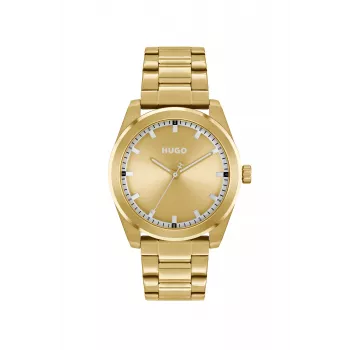 HUGO MAN 1530354 42mm Quartz-chronograaf horloge Zwart siliconen