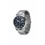 HUGO heren 1530163 quartz analoog horloge 46mm blauwe wijzerplaat bruine leren band