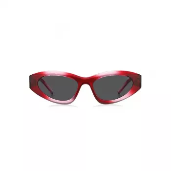HUGO unisex zonnebril HG-1282-S-C48 rechthoekig volledig montuur 52/23/145 mm zwart/grijs UV400