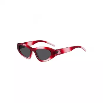 HUGO unisex zonnebril HG-1282-S-C48 rechthoekig volledig montuur 52/23/145 mm zwart/grijs UV400