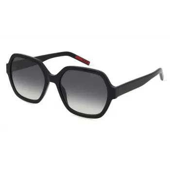 HUGO dames zonnebril HG1265S807F69 - vierkant acetaat montuur met grijs verloopglazen